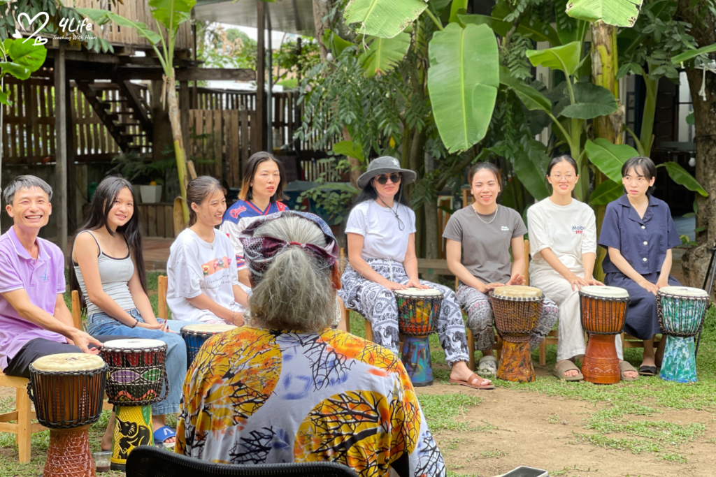 There was so much excitement at the workshop about learning to play the Djembe