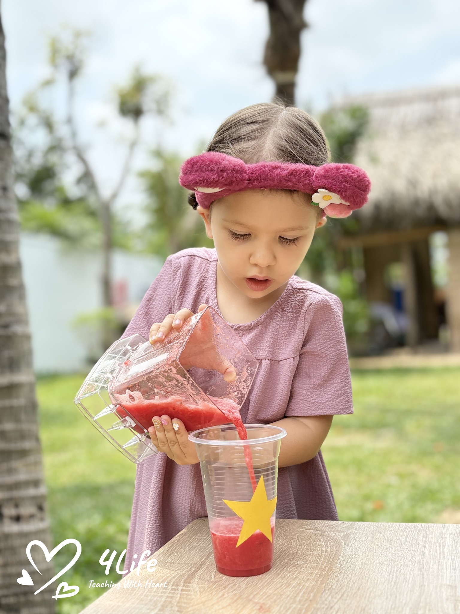 Kids Make Their Own Refreshing Watermelon Juice for Summer
